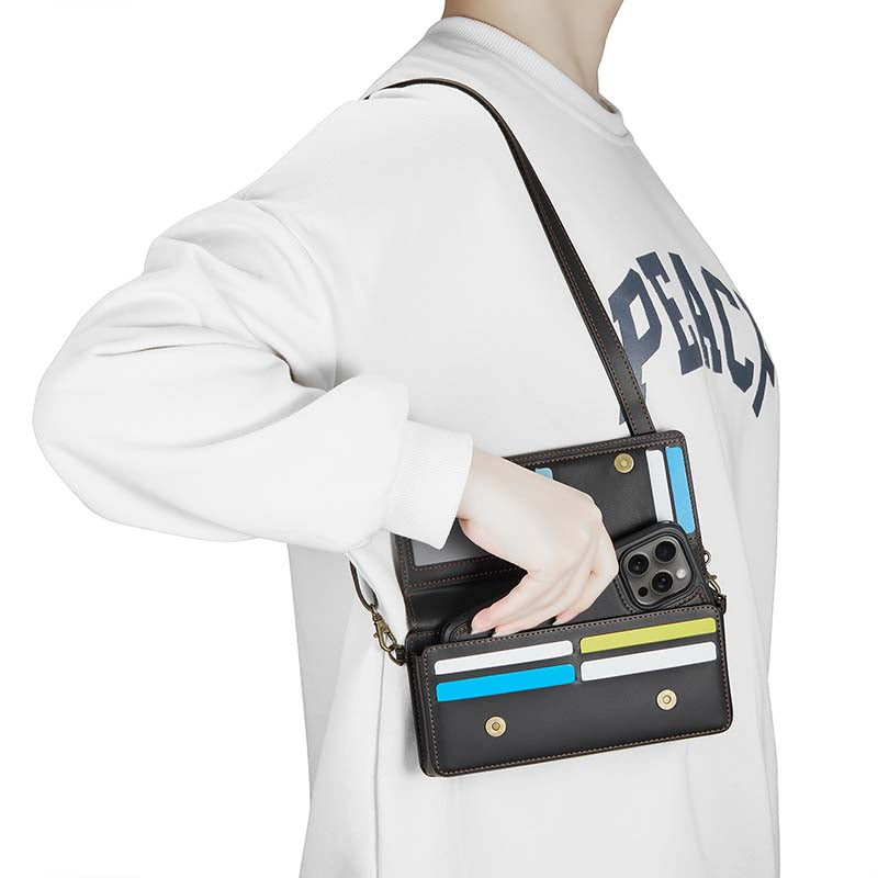 CaseMe Multifunctional Crossbody Phone Bag Black