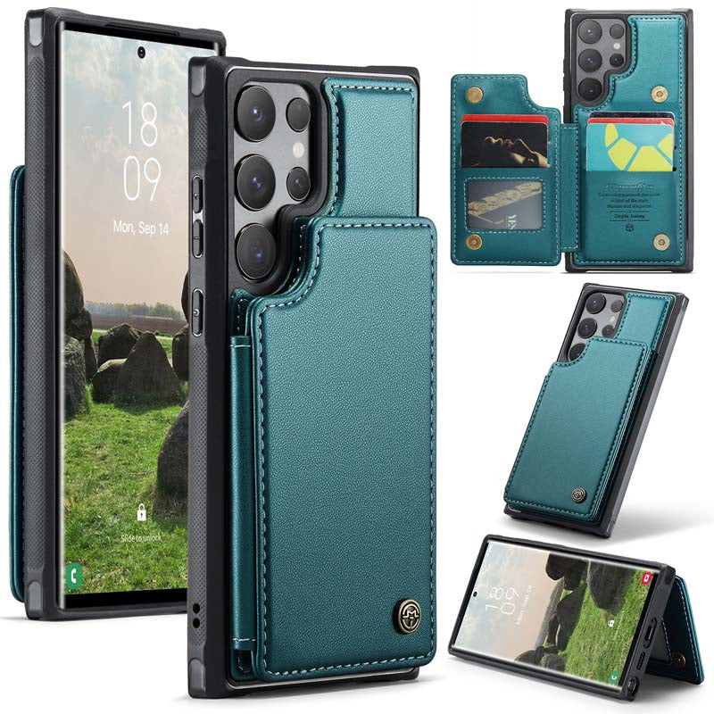 CaseMe Cardholder RFID Phone Case Green