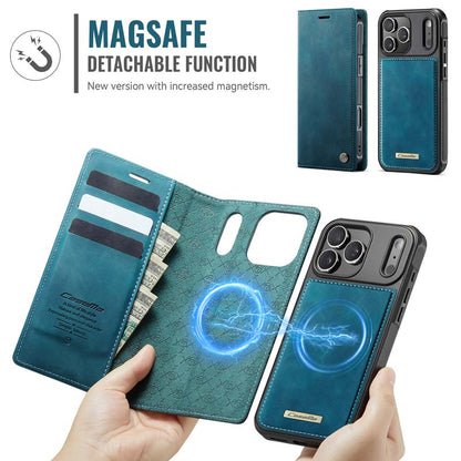 Caseme Leather Magnetic Flip Detachable Wallet Phone Case Blue Green