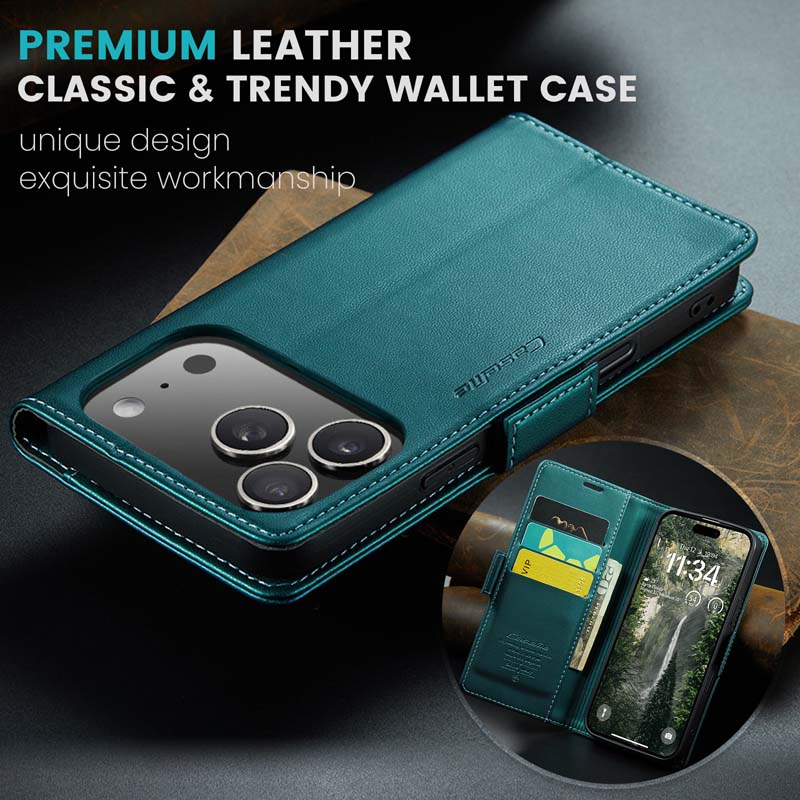 CaseMe RFID Wallet Case Green
