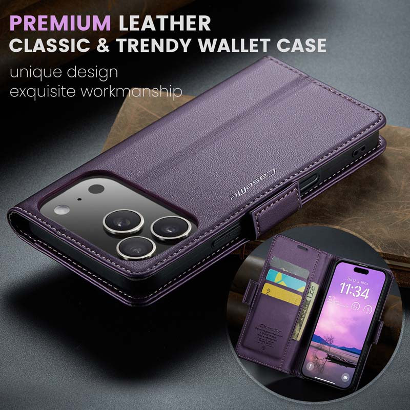 CaseMe RFID Wallet Case Purple