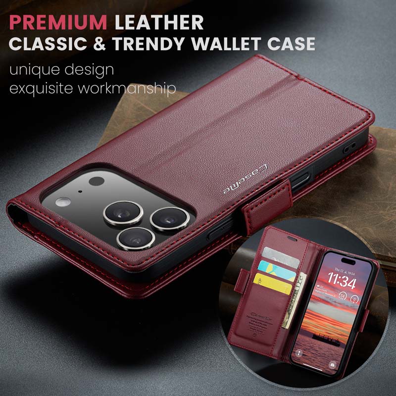 CaseMe RFID Wallet Case Red