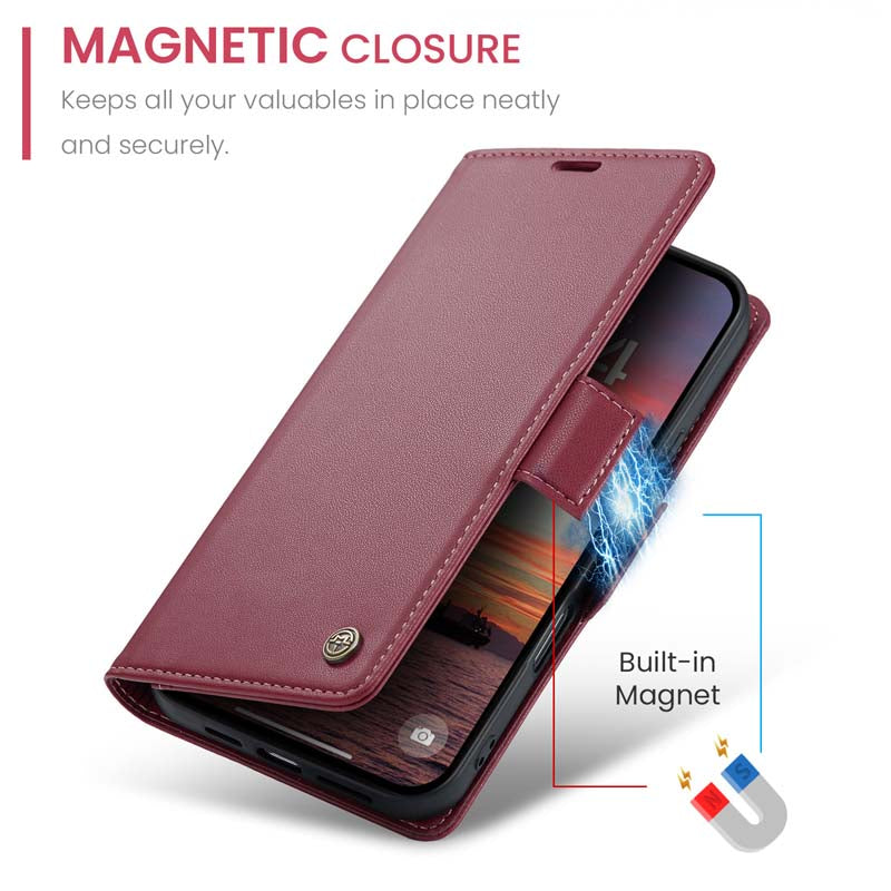 CaseMe RFID Wallet Case Red