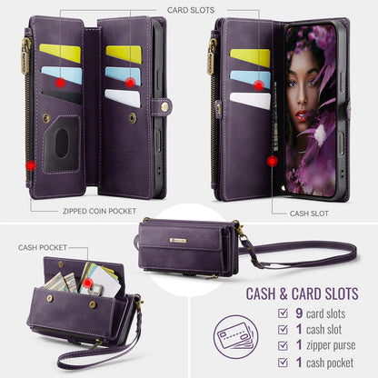 Caseme Crossbody Leather Wallet RFID Phone Case Purple