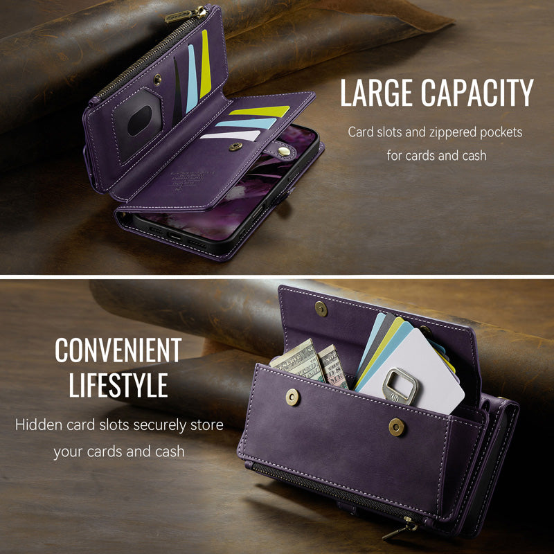 Caseme Crossbody Leather Wallet RFID Phone Case Purple