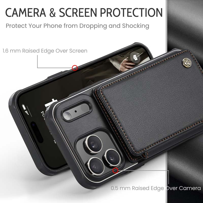 CaseMe Cardholder RFID Phone Case Black