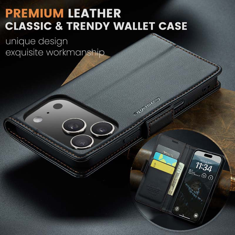 CaseMe RFID Wallet Case Black