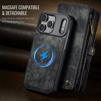 CaseMe Zipper Wallet Detachable Case Black