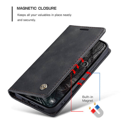 CaseMe Retro Wallet Case Black