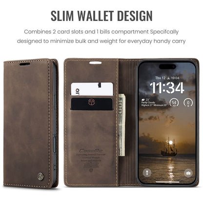 CaseMe Retro Wallet Case Coffee