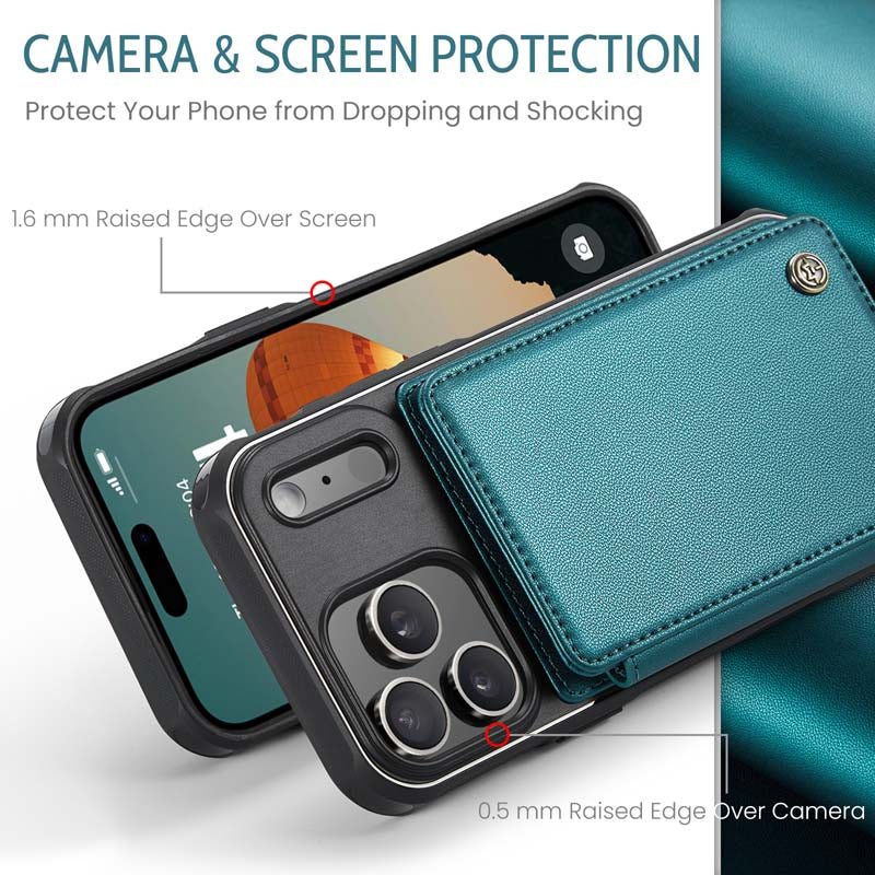 CaseMe Cardholder RFID Phone Case Green