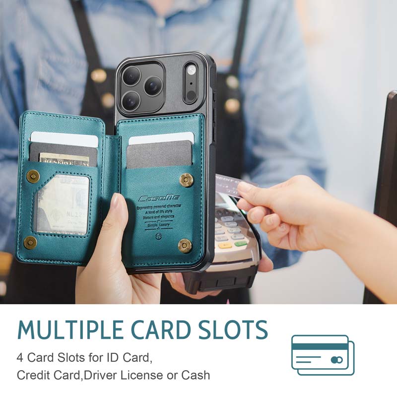 CaseMe Cardholder RFID Phone Case Green