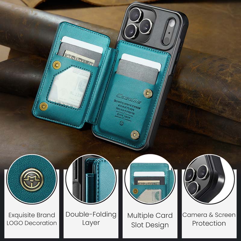 CaseMe Cardholder RFID Phone Case Green