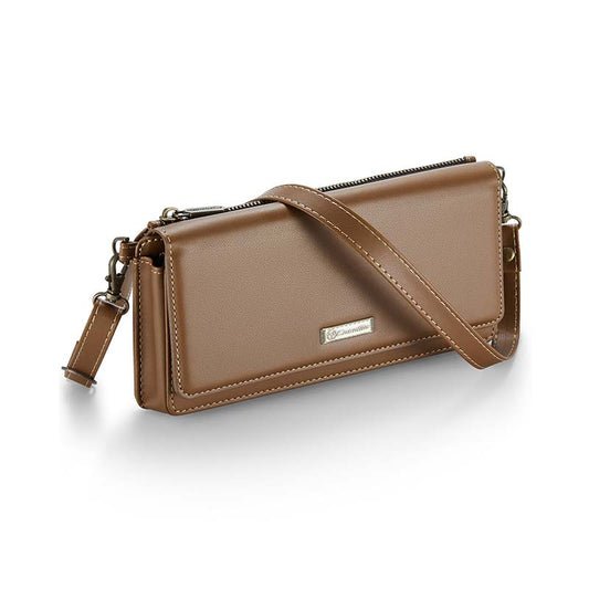 CaseMe Multifunctional Crossbody Phone Bag Brown