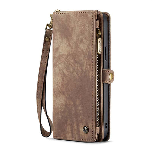 CaseMe Zipper Wallet Detachable Case Brown