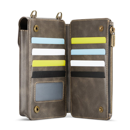 CaseMe Crossbody RFID Zipper Phone Bag Coffee