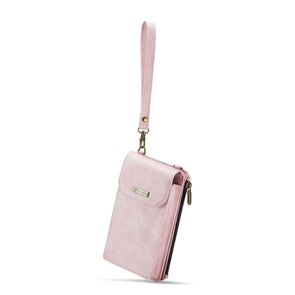 CaseMe Crossbody RFID Zipper Phone Bag Pink