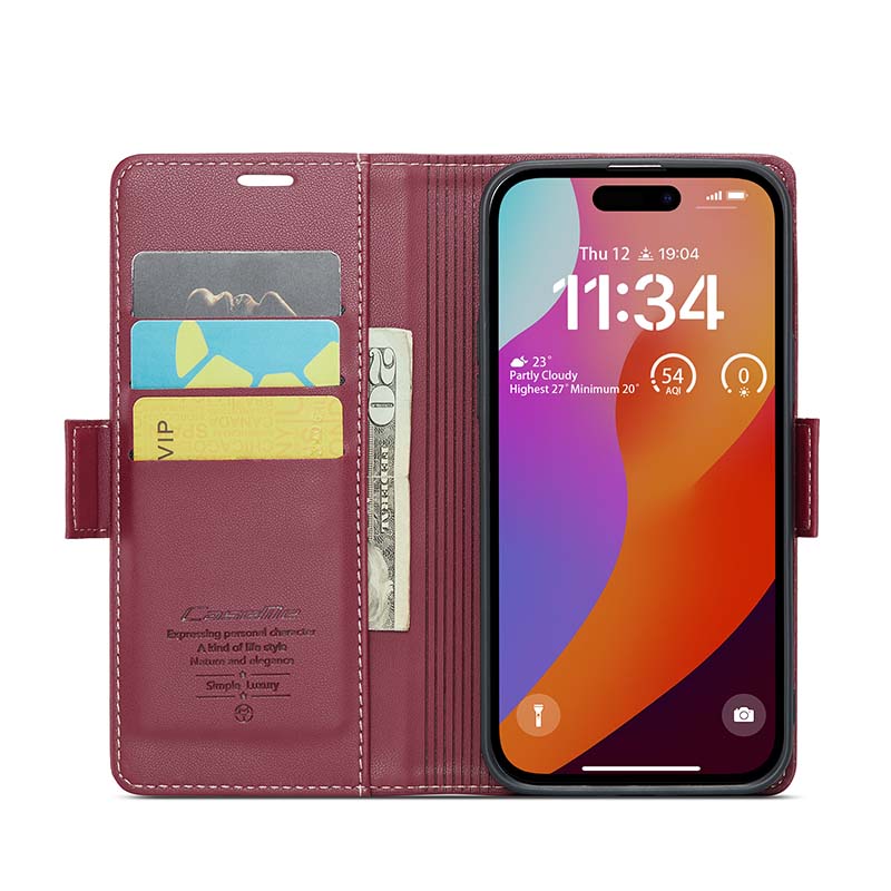 CaseMe RFID Wallet Case Red