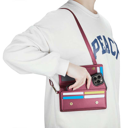 CaseMe Multifunctional Crossbody Phone Bag Red