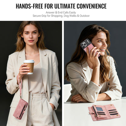 CaseMe Zipper Wallet Detachable Case Pink