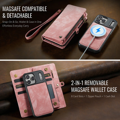 CaseMe Zipper Wallet Detachable Case Pink