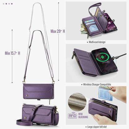 CaseMe Crossbody RFID Phone Bag Purple