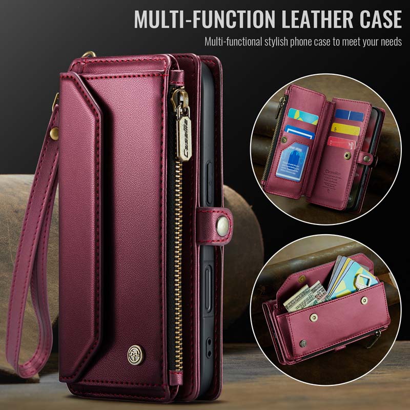 CaseMe Crossbody RFID Phone Bag Red