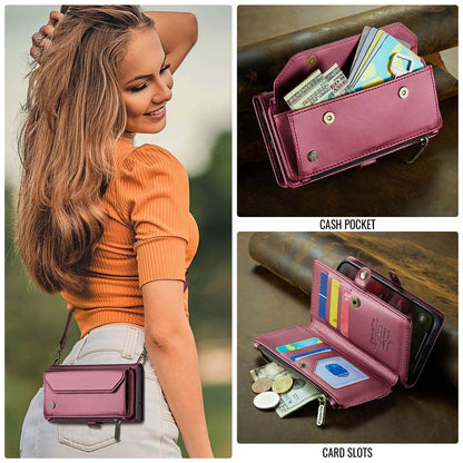 CaseMe Crossbody RFID Phone Bag Red