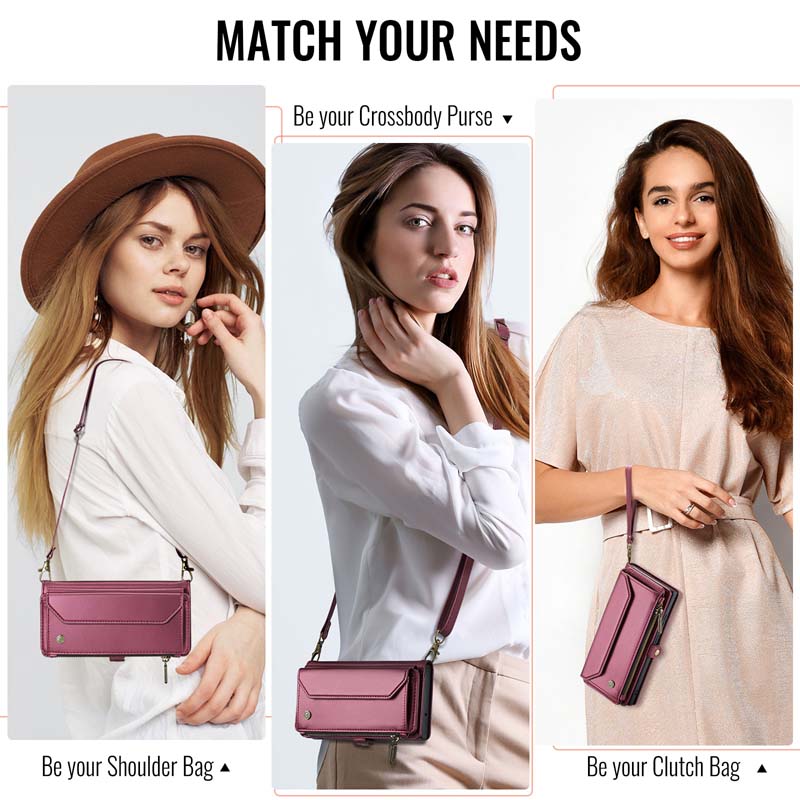 CaseMe Crossbody RFID Phone Bag Red