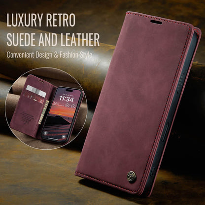 CaseMe Retro Wallet Case Red