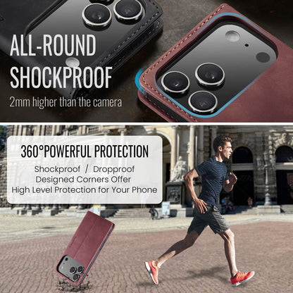 CaseMe Retro Wallet Case Red