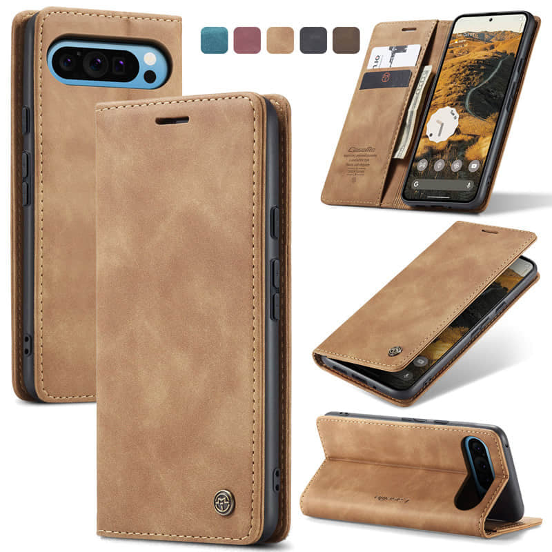 CaseMe Retro Wallet Case Brown