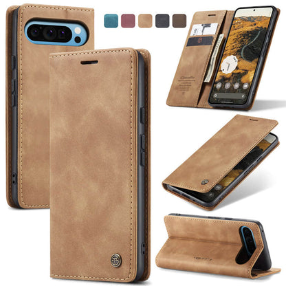 CaseMe Retro Wallet Case Brown