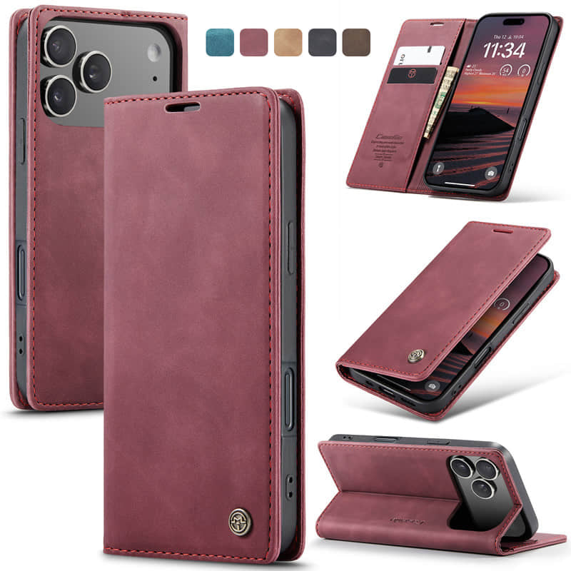 CaseMe Retro Wallet Case Red