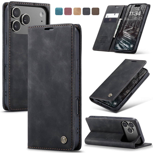 CaseMe Retro Wallet Case Black