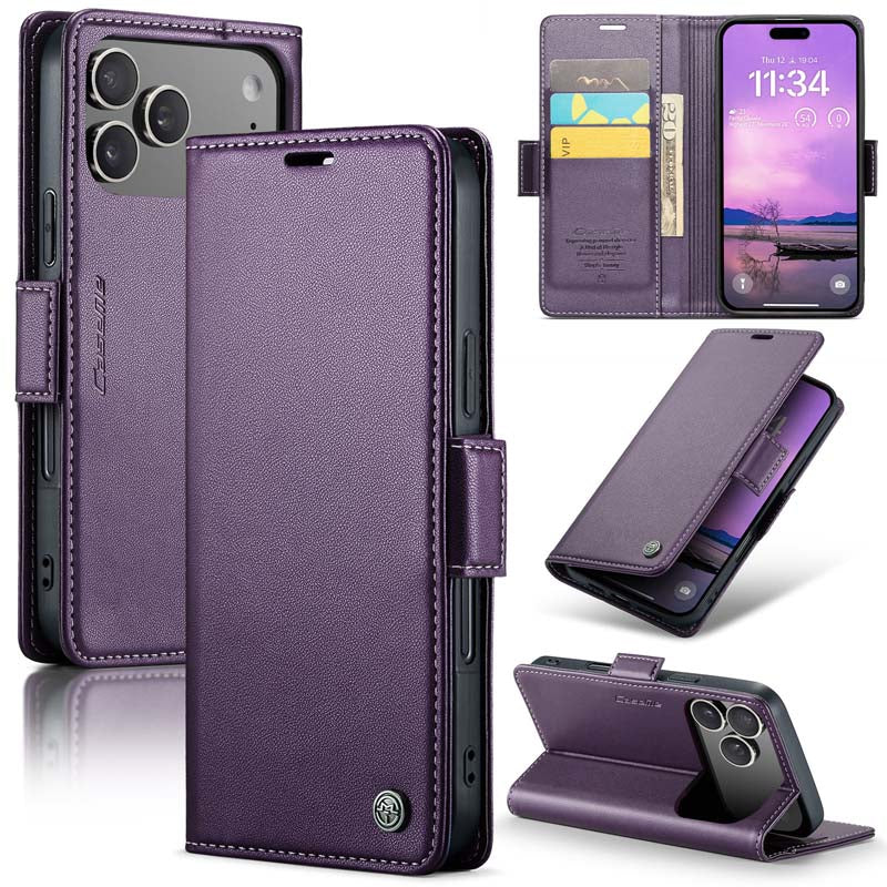 CaseMe RFID Wallet Case Purple