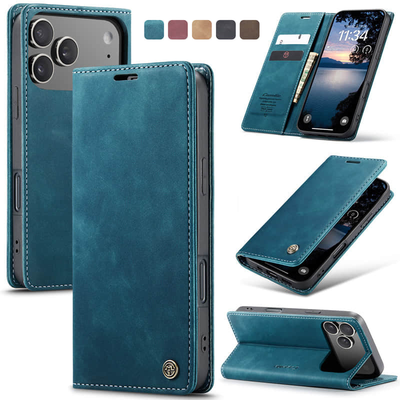 CaseMe Retro Wallet Case Green