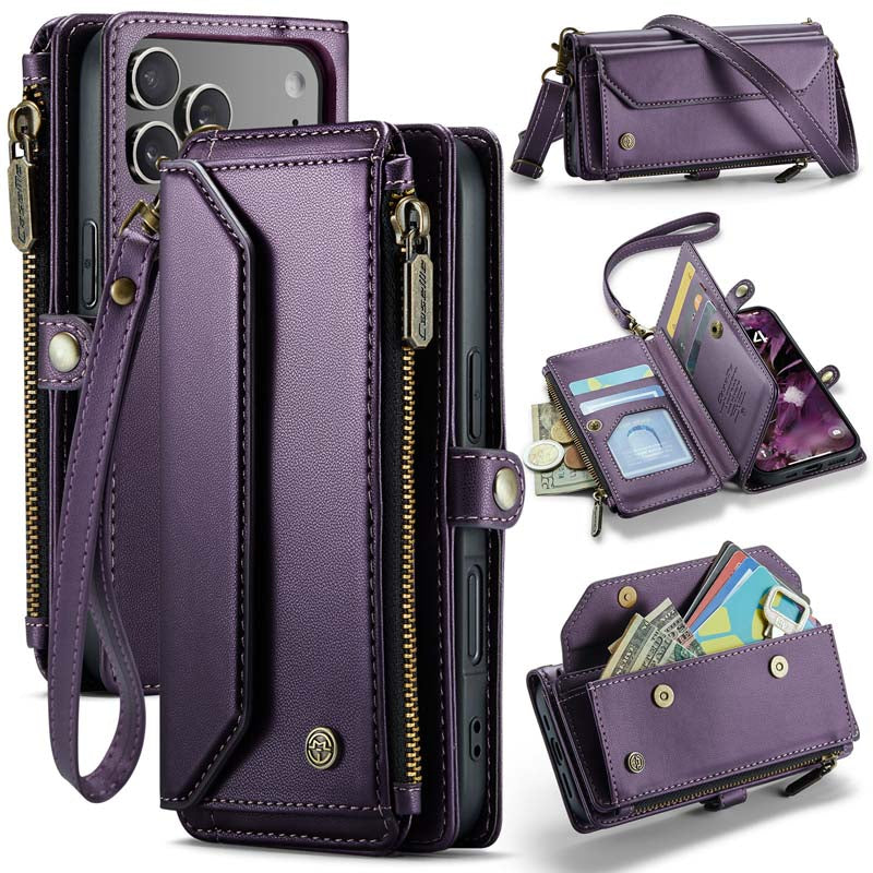 CaseMe Crossbody RFID Phone Bag Purple