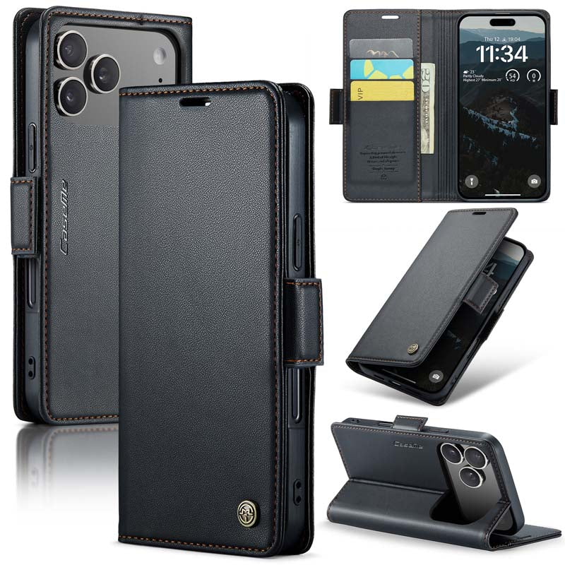 CaseMe RFID Wallet Case Black