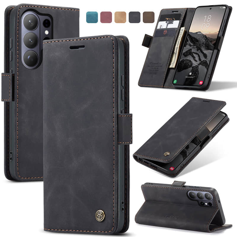 CaseMe Retro Wallet Case Black