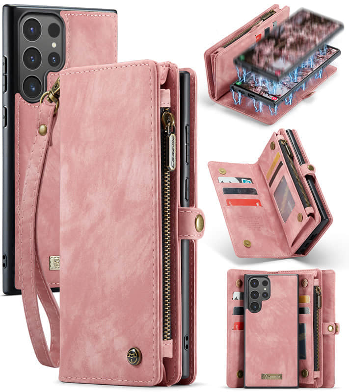 CaseMe Zipper Wallet Detachable Case Pink